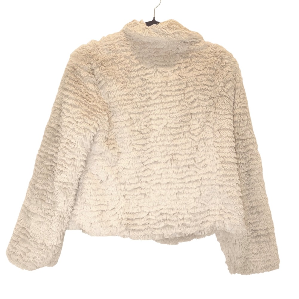 Artic Glam Fever Faux Fur Jacket Women's Small Ivory Beige - Picture 6 of 6
